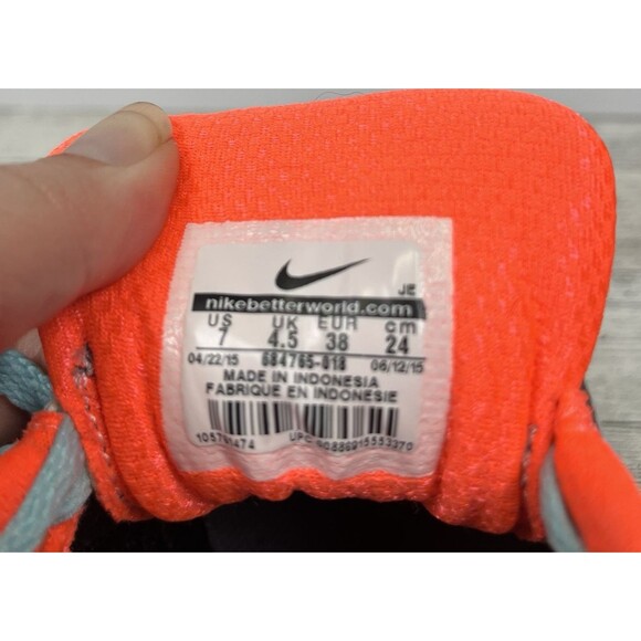 Nike Downshifter 6 Running Shoe Women's Size 7 Gray/Orange/Blue EUC - Picture 8 of 10